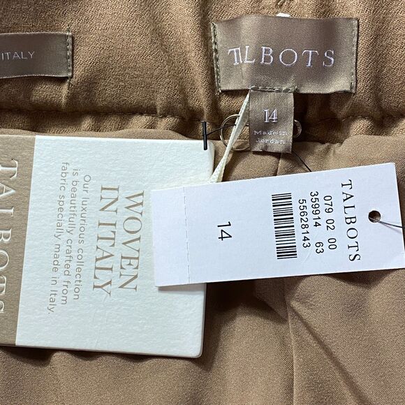 New Talbots Wool Woven In Italy Straight Leg Pant Women's Size 14 - Picture 3 of 9